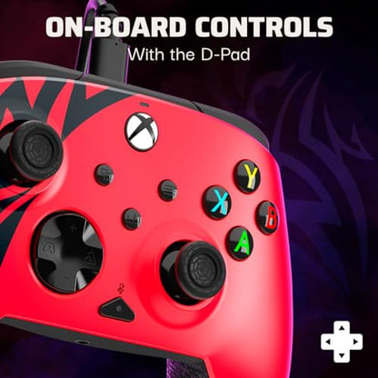 PDP Rematch Enhanced Wired Gaming Controller for Xbox Series X|S & Xbox One - color: Spirit Red, style: Controller