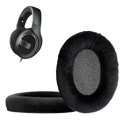 kwmobile 2X Velour Headphone EarpPads for Sennheiser HD 559/569 / 599 Replacement Ear Pads - Headphone Ear Covers - Black