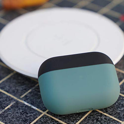Case for AirPods with Cleaner Kit Shockproof Protective Soft Silicone Case Cover with Keychain for Apple Airpods 4th Generation 2024 Released(Black+Midnight Green) - color: Black+Midnight green