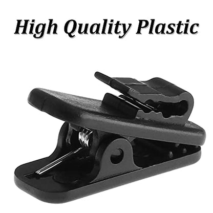 Bonsicoky Clips for Earphone Wire, 24 Pack, Black