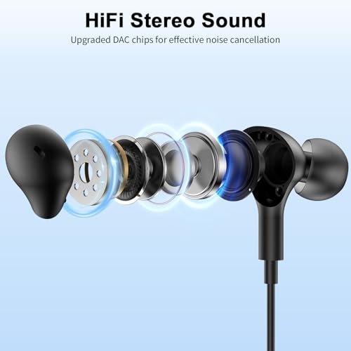 USB Earbuds with Microphone for PC Laptop,Wired USBA Headset,Black | in Ear Buds Noise Isolating Light Laptop Earphones,Headphones with Mic for Dell HP Computer PC Office Zoom Work Gaming School - color: Black