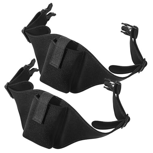 VILLCASE 2pcs Mic Belt Pack for Fitness Instructors with Multiple Compartments Neoprene Running Waist Pack Bag for Outdoor Adventures and Effortless Cleaning