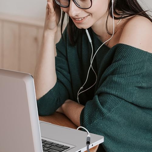 USB to Jack Audio Adapter 3.5mm Audio Adapter Jack Stereo Converter | Audio Jack External Stereo Sound Card Built-In Decoding Chip for Headphone Headset PC Laptop Desktop - size: 50cm