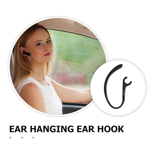 10pcs Wireless Earphone Ear Hooks - 360° Rotatable Silicone Earbud Earloops - Anti-Slip Sports Earbud Holder Clamps - Earpeice Clip Accessories for Secure Fit Black - color: Black