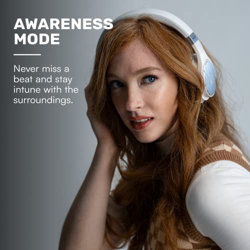 Raycon Everyday Noise Cancelling Headphones, Over Ear Wireless, White - color: White