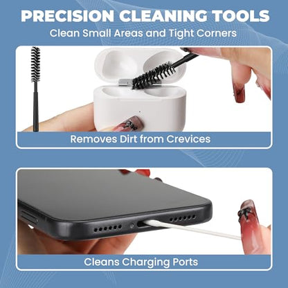 Upgraded for Airpod Cleaner Kit (81 PCS), Multi-Tool with Cleaning Pen, Putty & Swabs, Removes Earwax & Dust, Compatible with AirPods Pro 1/2/3, Earbud, Headphones, Phone & Charging Port - color: Blue