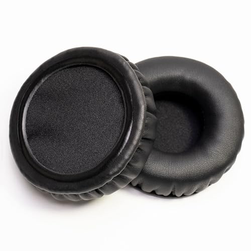 Soft Protein Leather Ear Pads for Pioneer HDJ CUE1 Cue One, HDJ500 DJ Headphone (Black) - color: Black