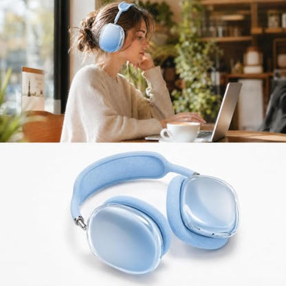 MOLOPPO Case Cover for AirPods Max 2/1 (2026/2024/2020), Gradient Blue | Soft TPU Clear Anti-Scratch Protective Cover, Transparent Accessories for AirPods Max, Ultra Protective - color: D-Gradient Blue
