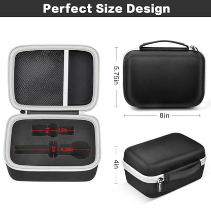 casmilee Microphone Case for Shure SM58/SM57/SM58S/BETA 58A/PGA58/PGA48 | Removable Foam Cradle, Mesh Pocket for XLR Cable, A25D Adapter and Small Accessories, Carry Handle, Black, Box Only