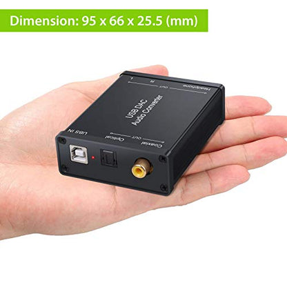 LiNKFOR USB to SPDIF Coaxial RCA and 3.5mm Headphone Jack Converter - Optical Audio Adapter - PCM for Windows, Mac, PS4, PS3 - color: USB DAC
