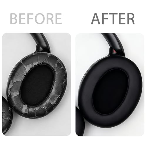 Replacement Earpads Cushions Compatible with Sony WH-XB910N Extra Bass Headphones, Headset Ear Pads with Protein Leather&Memory Foam, Headphones Ear Cups Cover-PL Black