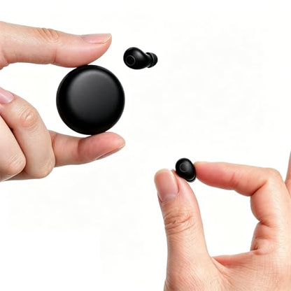 Xmenha Tiny Mini Invisible Earbuds Wireless Bluetooth Low Profile Micro Smallest Discreet Sleep Small Earbuds for Sleeping Small Ear Canals Invisible Ear Buds Mini Discreet Headphones - color: Charcoal
