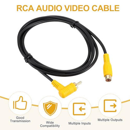 MECCANIXITY RCA Cable, 1RCA Male Bend to 1RCA Female 5ft Audio Video Speaker Cable for Subwoofer Amplifier Home Theater DVD TV - size: 5ft, style: 1RCA Male Bend to 1RCA Female