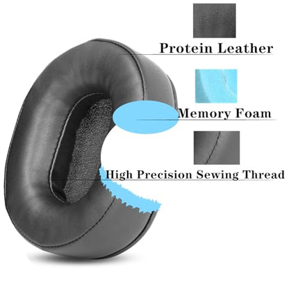 Replacement Ear Pads for Turtle Beach Recon 200 100 150 Headset | Cushions with Protein Leather, Noise Isolation Foam Accessories- Black - color: Black