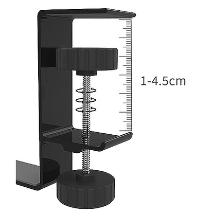 QMQJIA Metal Earphone Holder Hook Under Desk Headphone Stand Headset Hanger with Adjustable Clamp Universal Aluminum Alloy Headphone Hanger Sturdy Hook for Hanging Headphones On Desk Or Shelf