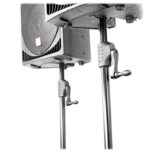 Rockville RVCS2 Heavy-Duty Tripod Crank-Up DJ PA Speaker Stand with Bag | 48-78" Adjustable Height, 100 lb Capacity, 39" Tripod Base, Steel and Aluminum Construction, 1.38" Pole, 9.5 lb Weight
