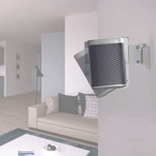 VIVO White Dual Wall Mount Brackets Designed for Sonos One, SL, and Play:1 Audio Speakers | Adjustable Mounting for 2 Sonos Speakers (MOUNT-PLAY1W)
