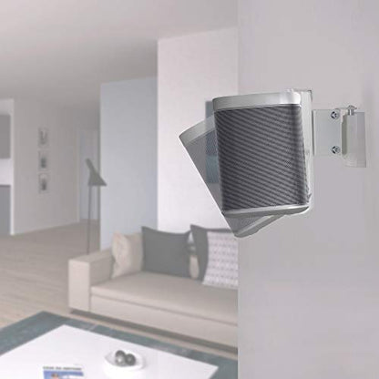 VIVO White Dual Wall Mount Brackets Designed for Sonos One, SL, and Play:1 Audio Speakers | Adjustable Mounting for 2 Sonos Speakers (MOUNT-PLAY1W)