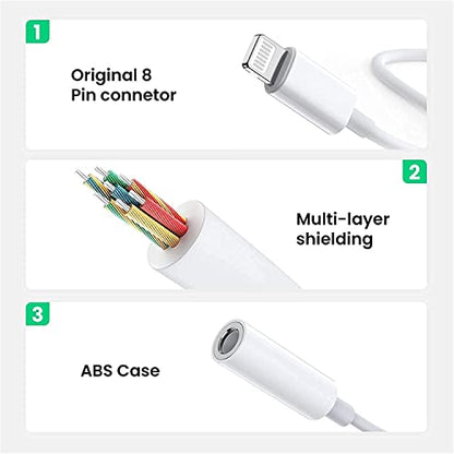 [Apple MFi Certified] Apple Lightning to 3.5mm Headphone Jack Adapter | 2 Pack iPhone 3.5mm Aux Adapter Converter Dongle Audio Cable for iPhone 14 13 12 11 Pro Max XS XR X 8, Support All iOS