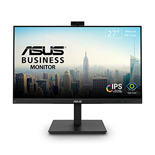 ASUS BE279QSK 27 Inch 1080P FHD Computer Monitor, Webcam, HDMI, DisplayPort - size: 27 Inch, style: Webcam Height Adjustable