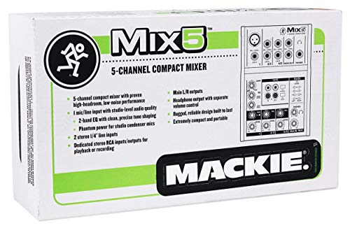 Mackie Mix5 5-Channel Compact Mixer, Black - size: Mix5