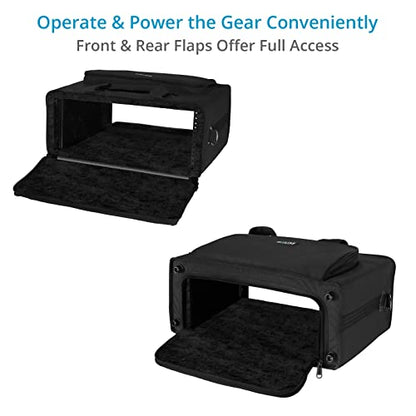 PROAIM Cube 4U Rack Bag for Sound Recordists, Soundmen, Musicians & Mixers. Professional Bag for Audio Systems, Wireless Microphone System, Field recording, Equalizers (BG-CB4U-01)