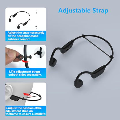 Swimming Headphones, IPX8 Waterproof Bone Conduction Headphone Wireless Underwater Earbuds with 32GB Memory for Swimming, Cycling, Marathon