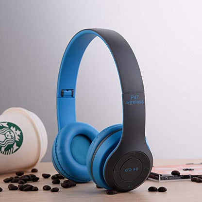 Upgraded Hybrid Noise Cancelling Headphones Over Ear with Transparent Modes Wireless Bluetooth with Mic Deep Bass Soft-Earpads Hi-Fi Audio Comfortable Fit Long Playtime for Home Office Travel Blue