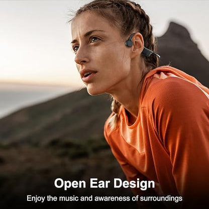 Bone Conduction Headphones, 2026 Upgraded Open-Ear Bluetooth Wireless Sport Headphones,Waterproof Wireless Headphones with Built-in Mic for Sports,Workout, Running, Hiking, Cycling (Black)
