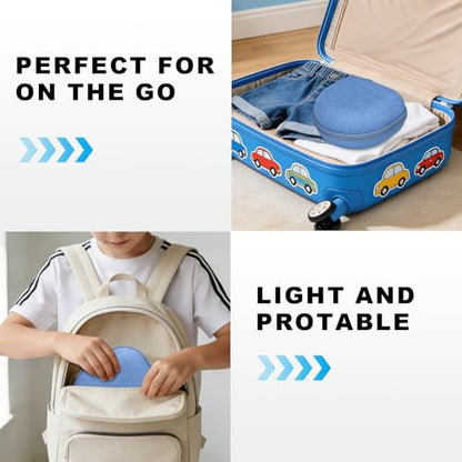 Kids Headphone Case for JBL Junior 320/320BT, Blue(Case Only) | for iClever BTH12/HS19/BTH22/BTH20/BTH18/BTH26, MIDOLA, Candy Bila, JoySpark, acer, eKids, JLab JBuddies Foldable Headphones - color: Dark Blue-Blue