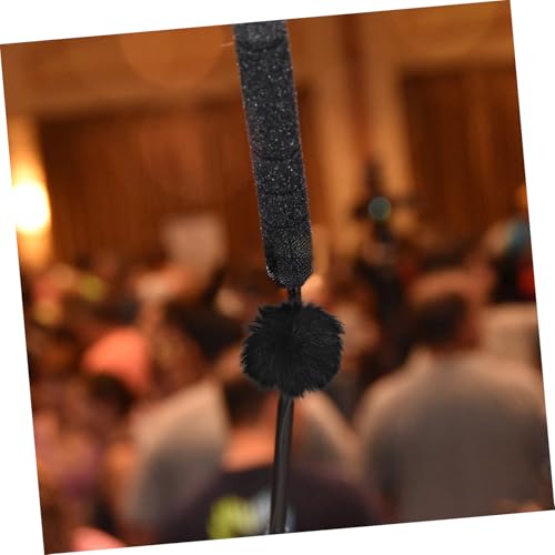 2 Pcs Outdoor Microphone Windscreen Wind Muff Covers for Lavalier Mic Lightweight Furry Fabric Windshield for Noise Reduction Mic Protection and Clear Audio Recording