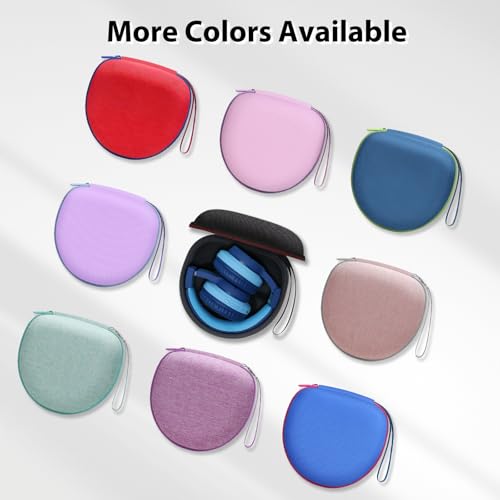 Kid Headphones Case for iClever/Acer/JoySpark Etc Headphone,Black,Case Only | for iClever BTH12 HS19 BTH20 BTH22 BTH26/Candy Bila/Acer/JBL/MIDOLA/JoySpark/JLab/ADOOPE/Spiderman/EarFun/ Etc Kids Headphone - color: Black