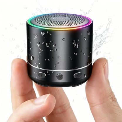 Mini Bluetooth Speaker, 2026 Ultra-Light Mini Bluetooth Speaker, IP7 Waterproof Brief Design, Small Shower Travel Speaker for Outdoor, 8H Playtime, Perfect for Backpacking, Bike, Beach & Gift Black - color: Black