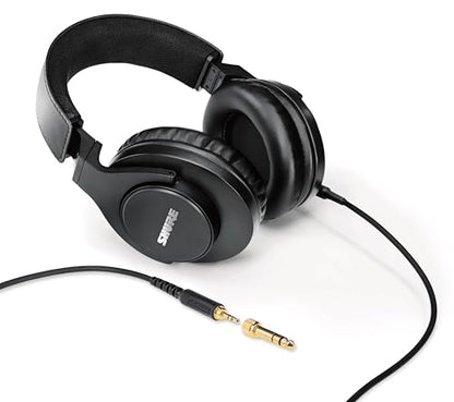 Shure SRH440A Over-Ear Wired Studio Headphones for Recording | Studio-grade closed-back headphones with enhanced frequency response and a collapsible design for monitoring - size: 3.25, style: Gen 2