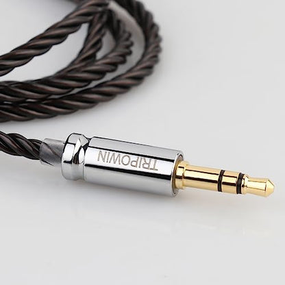 Linsoul Tripowin Mirage IEM Cable,30AWG OCC 4N HiFi IEM Upgrade Replacement Cable, with 3.5mm Audio Jack for in-Ear Monitor Audiophile Musician(MMCX) - size: MMCX