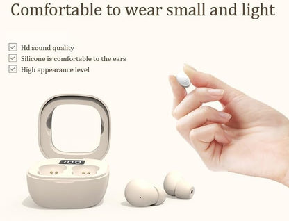 Mini Earbuds for Work and Sleep, Small Bluetooth 5.3 Headphones, 24 Hours Total Battery Life