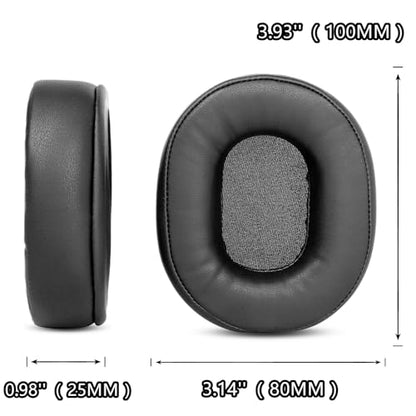 Earpads Headband Cover Replacement Ear Pads Compatible with Pioneer SE-MS9BN SE-MS7BT SE-MS5T Headphone Protein Leather Cushions Memory Foam Black