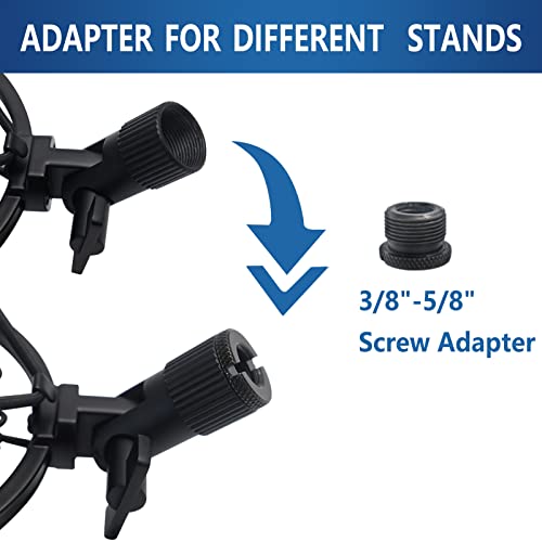 SUUNTOK Shock Mount Microphone Holder Anti-Vibration Suspension Shock Mount Holder Clip for 47mm-53mm Diameter Condenser Mic Like AT2020, AKG P120, Rode NT1A, TLM102 (Black)