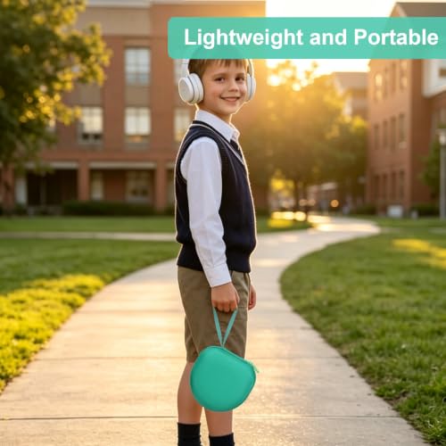 Kids Headphones Case for iClever/Candy Bila, Green(Case Only) | for iClever BTH12 HS19 BTH20 BTH22 BTH26 BTH18/Candy Bila/Acer/JBL Junior 320/MIDOLA/JoySpark/ADOOPE/EarFun Kid Headphone - color: Green