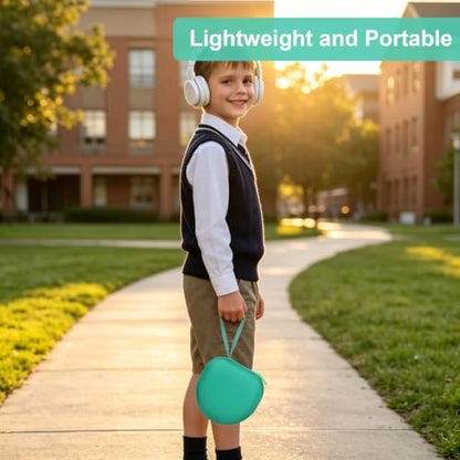 Kids Headphones Case for iClever/Candy Bila, Green(Case Only) | for iClever BTH12 HS19 BTH20 BTH22 BTH26 BTH18/Candy Bila/Acer/JBL Junior 320/MIDOLA/JoySpark/ADOOPE/EarFun Kid Headphone - color: Green