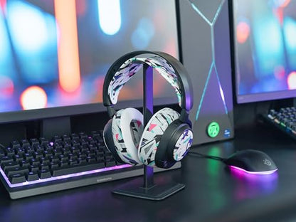WC HeadbandZ Arctis Nova V2 - Upgraded Wide Silicone Headband Compatible with Arctis Nova Headsets by Wicked Cushions | Wider Weight-Distributing Design, Softer Flexible Silicone | 90's White - color: 90's White