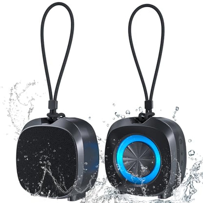 Bluetooth Speaker Portable Media Players Clear Loud Stereo Sound Deep Bass Wireless Speaker With Lights TWS IPX5 Waterproof Small Speakers Long Playtime for Home/Party/Outdoor/Beach Electronic Gadgets - color: Black