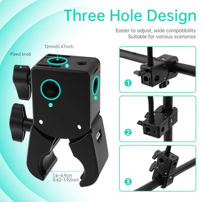 Gooseneck Mic Stand,Flexible Arm Desk Clamp for Streaming Podcast Studio | Heavy Duty Steel hold 2.2LB,Easy Adjust,Clamp fits desk/pole/shef 0.6-1.93" thick. mic clip+2 adapters.For mic up to 1.2"