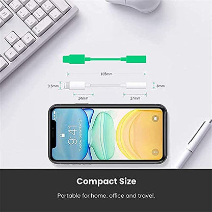 wamaxlink Lightning to 3.5 mm Headphone Jack Adapter Support Phone Call | 2 Pack Apple MFi Certified iPhone 3.5mm Headphones Adapter Support Phone Call, Wire Control for iPhone 14 13 12 11 Pro Max