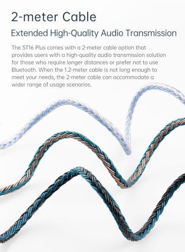 keephifi 6ft ZS10 Pro IEM Cable 3.5mm, KBEAR ST16-Plus 2m Silver-Plated Upgrade Earphone Cable with 3.5mm Gold-Plated Plug for KZ EDX PRO/Castor/DQS/ZAX/ZAR/ZAS/ZS10 PRO/ZSN PRO X - color: SilverBlue, style: 3.5 QDC