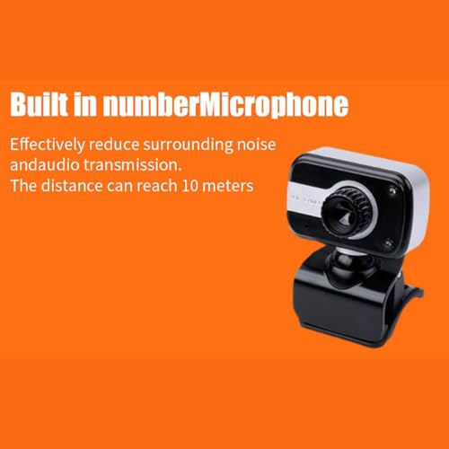 GLOGLOW 4K Webcam for PC, USB Computer Camera | 640x480 Resolution with Microphone, Plug and Play, Manual Focus, Privacy Cover, For Video Calling Conferencing Zoom