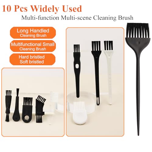 10pcs Mini Cleaning Brush Kit, Nylon Brushes, Razor Shaver Brush