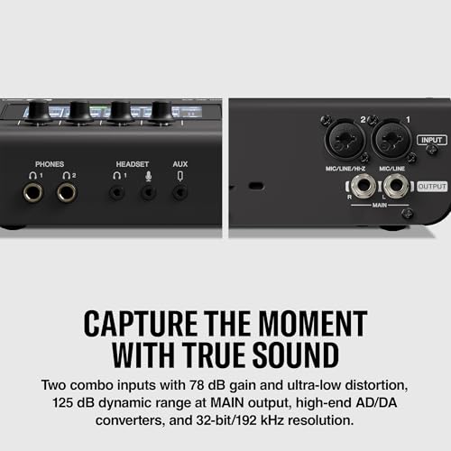 Yamaha URX22 4-In / 2-Out Dual USB-C Audio Interface With Touchscreen, Includes Cubase Al, WaveLab Cast, Basic FX Suite, and Steinberg Plus Software Bundle, Black URX22 B | Includes Touchscreen, Includes Cubase Al, WaveLab Cast, Basic FX Suite, and Steinb
