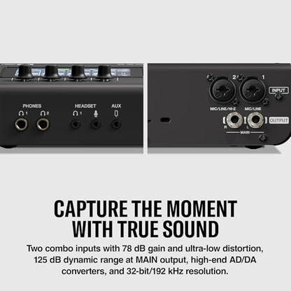 Yamaha URX22 4-In / 2-Out Dual USB-C Audio Interface With Touchscreen, Includes Cubase Al, WaveLab Cast, Basic FX Suite, and Steinberg Plus Software Bundle, Black URX22 B | Includes Touchscreen, Includes Cubase Al, WaveLab Cast, Basic FX Suite, and Steinb