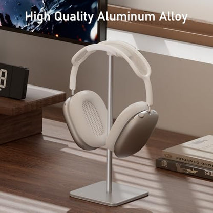 Headphone Stand for Desk - Headset Stand (White) | headphone holder with Aluminum Hanger, headphone holder for AirPods Max, Sony, Bose, Beats and More - color: White